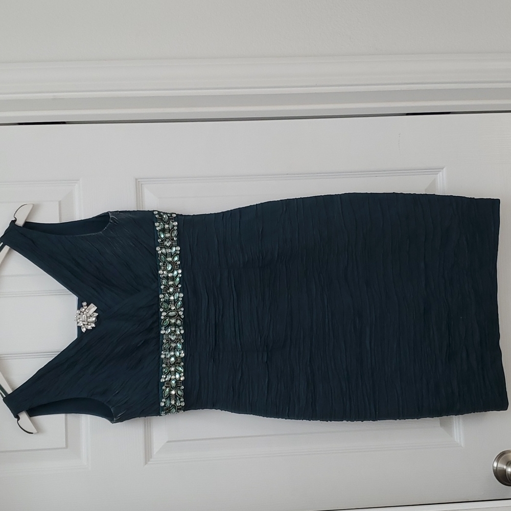 Eliza J. Hunter Green Studded Dress Size 4